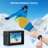 imageAKASO Brave 4 4K30fps 20MP WiFi Action Camera Ultra Hd with EIS 131ft Waterproof Camera Remote Control 5xZoom Underwater Camcorder with 2 Batteries and Bicycle Helmet Accessories Kit