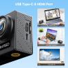imageAKASO Brave 4 4K30fps 20MP WiFi Action Camera Ultra Hd with EIS 131ft Waterproof Camera Remote Control 5xZoom Underwater Camcorder with 2 Batteries and Bicycle Helmet Accessories Kit