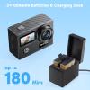 imageAKASO Brave 4 4K30fps 20MP WiFi Action Camera Ultra Hd with EIS 131ft Waterproof Camera Remote Control 5xZoom Underwater Camcorder with 2 Batteries and Bicycle Helmet Accessories Kit