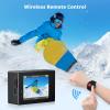imageAKASO Brave 4 Action Camera 4K 30fps with 64GB MicroSD U3 Card Bicycle Helmet Accessories Kit Bundle 20MP Ultra HD 131FT Waterproof Underwater Camera EIS WiFi Remote Control 5X Zoom Sport CamerasStandard