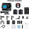 imageAKASO Brave 7 LE 4K30FPS 20MP WiFi Action Camera with Touch Screen EIS 20 Zoom Remote Control 131 Feet Underwater Camera with 2X 1350mAh Batteries Support External Microphone Vlog Camera