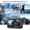 imageAKASO Brave 7 LE 4K30FPS 20MP WiFi Action Camera with Touch Screen EIS 20 Zoom Remote Control 131 Feet Underwater Camera with 2X 1350mAh Batteries Support External Microphone Vlog Camera