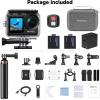 imageAKASO Brave 7 LE 4K30fps Action Camera with 64GB MicroSDXC U3 Memory Card Accessories Kit Bundle Ultra HD 131FT Waterproof Camera EIS 20 WiFi Remote Control Zoom Underwater CameraWith Selfie Stick Tripod and Carry Bag