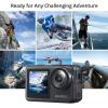 imageAKASO Brave 7 LE 4K30fps Action Camera with 64GB MicroSDXC U3 Memory Card Accessories Kit Bundle Ultra HD 131FT Waterproof Camera EIS 20 WiFi Remote Control Zoom Underwater CameraWith Floating Hand Grip and Carry Bag