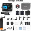 imageAKASO Brave 7 LE 4K30fps Action Camera with 64GB MicroSDXC U3 Memory Card Accessories Kit Bundle Ultra HD 131FT Waterproof Camera EIS 20 WiFi Remote Control Zoom Underwater CameraWith Floating Hand Grip and Carry Bag