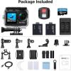 imageAKASO Brave 7 LE 4K30fps Action Camera with 64GB MicroSDXC U3 Memory Card Accessories Kit Bundle Ultra HD 131FT Waterproof Camera EIS 20 WiFi Remote Control Zoom Underwater CameraWith 128GB MicroSD Card