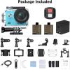 imageAKASO EK7000 4K30FPS 20MP WiFi Action Camera with EIS Ultra HD 131FT Waterproof Underwater Camera Remote Control 4X Zoom Support External Microphone BlackBlue
