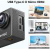 imageAKASO EK7000 4K30FPS 20MP WiFi Action Camera with EIS Ultra HD 131FT Waterproof Underwater Camera Remote Control 4X Zoom Support External Microphone BlackBlack