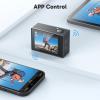 imageAKASO EK7000 4K30FPS 20MP WiFi Action Camera with EIS Ultra HD 131FT Waterproof Underwater Camera Remote Control 4X Zoom Support External Microphone BlackBlue