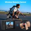 imageAKASO EK7000 4K30FPS 20MP WiFi Action Camera with EIS Ultra HD 131FT Waterproof Underwater Camera Remote Control 4X Zoom Support External Microphone BlackBlue