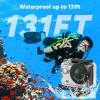 imageAKASO EK7000 4K30FPS 20MP WiFi Action Camera with EIS Ultra HD 131FT Waterproof Underwater Camera Remote Control 4X Zoom Support External Microphone BlackSilver