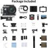 imageAKASO EK7000 4K30fps Action Camera with 64GB MicroSDXC U3 Memory Card 131ft Waterproof Camera with EIS 4X Zoom Remote Control Ultra HD 20MP Underwater Camera with Accessories Kit