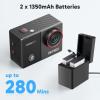 imageAKASO EK7000 Pro 4K30fps Action Camera with Touch Screen EIS 131ft Waterproof Underwater Camera Remote Control 5X Zoom with Helmet Accessories Kit StandaloneStandard
