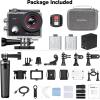 imageAKASO EK7000 Pro 4K30fps Action Camera with Touch Screen EIS 131ft Waterproof Underwater Camera Remote Control 5X Zoom with Helmet Accessories Kit StandaloneWith Selfie Stick Tripod and Carry Bag