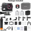 imageAKASO EK7000 Pro 4K30fps Action Camera with Touch Screen EIS 131ft Waterproof Underwater Camera Remote Control 5X Zoom with Helmet Accessories Kit StandaloneWith Floating Hand Grip and Carry Bag