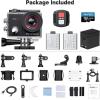 imageAKASO EK7000 Pro 4K30fps Action Camera with Touch Screen EIS 131ft Waterproof Underwater Camera Remote Control 5X Zoom with Helmet Accessories Kit StandaloneWith 256GB MicroSD Card