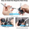 imageAKASO Magnetic Neck Mount Holder Vlog Action Camera Accessories Compatible with GoPro Hero121110 9Max EK7000Brave 4DJI Osmo ActionSmart Phone with Phone Clip Vertical Adapter