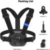 imageAKASO Quick Release Adjustable Chest Mount Harness Strap for GoPro Hero 13 12 11 10 9 EK7000EK7000 Pro V50 X Brave 44 Pro7 LE78 Action Cameras