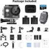 imageAKASO V50 Elite 4K60fps Touch Screen WiFi Action Camera Voice Control EIS 131 feet Waterproof Camera 8X Zoom Remote ControlWith 64GB MicroSD Card