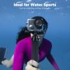 imageAKASO V50X Native 4K30fps WiFi Action Camera with EIS Touch Screen 4X Zoom 131 feet Waterproof Camera Support External Mic Remote Control with Helmet Accessories Without 64GB MicroSD CardWith Floating Hand Grip and Carry Bag