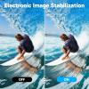 imageAKASO V50X Native 4K30fps WiFi Action Camera with EIS Touch Screen 4X Zoom 131 feet Waterproof Camera Support External Mic Remote Control with Helmet Accessories Without 64GB MicroSD CardStandalone