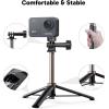 imageAKASO V50X Native 4K30fps WiFi Action Camera with EIS Touch Screen 4X Zoom 131 feet Waterproof Camera Support External Mic Remote Control with Helmet Accessories Without 64GB MicroSD CardWith Selfie Stick Tripod and Carry Bag