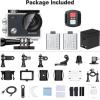 imageAKASO V50X Native 4K30fps WiFi Action Camera with EIS Touch Screen 4X Zoom 131 feet Waterproof Camera Support External Mic Remote Control with Helmet Accessories Without 64GB MicroSD CardStandalone
