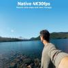 imageAKASO V50X Native 4K30fps WiFi Action Camera with EIS Touch Screen 4X Zoom 131 feet Waterproof Camera Support External Mic Remote Control with Helmet Accessories Without 64GB MicroSD CardStandalone