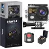 imageAKASO Brave 4 4K30fps 20MP WiFi Action Camera Ultra Hd with EIS 131ft Waterproof Camera Remote Control 5xZoom Underwater Camcorder with 2 Batteries and Bicycle Helmet Accessories Kit