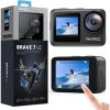 imageAKASO Brave 7 LE 4K30FPS 20MP WiFi Action Camera with Touch Screen EIS 20 Zoom Remote Control 131 Feet Underwater Camera with 2X 1350mAh Batteries Support External Microphone Vlog Camera
