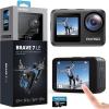 imageAKASO Brave 7 LE 4K30fps Action Camera with 64GB MicroSDXC U3 Memory Card Accessories Kit Bundle Ultra HD 131FT Waterproof Camera EIS 20 WiFi Remote Control Zoom Underwater CameraWith 128GB MicroSD Card