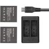 imageAKASO V50 Elite 2 x 1050mAh Rechargeable Action Camera Battery with USB Dual ChargerBrave 7 LE