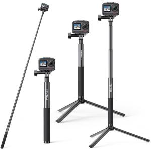 imageAKASO Action Camera Accessories Kit Compatible with AKASO Action Camera EK7000Brave 4Brave 7 LEBrave 7Brave 8V50XGoPro Hero121110 98 MaxDJI Osmo Action Flexible Selfie Stick Tripod120cm Selfie Stick Tripod