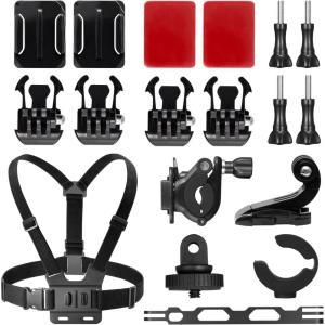 imageAKASO Action Camera Bike Kit Compatible for EK7000EK7000 ProBrave 4Brave 4 ProBrave 7 LEBrave 7Brave 8V50XV50 ProV50 EliteGoPro Hero 11 10 9 8 7DJIApexcam Action CameraSki Kit
