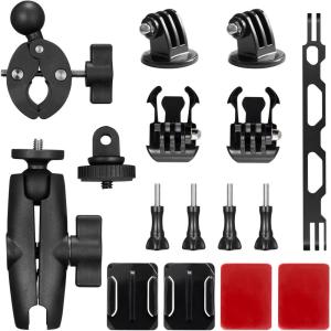 imageAKASO Action Camera Bike Kit Compatible for EK7000EK7000 ProBrave 4Brave 4 ProBrave 7 LEBrave 7Brave 8V50XV50 ProV50 EliteGoPro Hero 11 10 9 8 7DJIApexcam Action CameraMotorcycle Kit