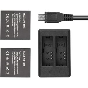 imageAKASO V50 Elite 2 x 1050mAh Rechargeable Action Camera Battery with USB Dual ChargerBrave 7 LE
