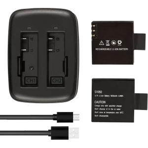 imageAKASO V50 Elite 2 x 1050mAh Rechargeable Action Camera Battery with USB Dual ChargerV50 Elite