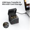 imageAKASO 3 x 1050mAh Rechargeable Action Camera Battery with 3Channel Charger Compatible EK7000Brave 4EK7000 Pro Data Transfer with Micro SD Storage Slots