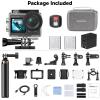 imageAKASO Brave 4 Pro 4K30FPS Action Camera  131ft Underwater Camcorder Waterproof Camera with Touch Screen Advanced EIS Remote Control 5X Zoom Underwater Camera Support External MicWith Selfie Stick Tripod