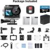 imageAKASO Brave 4 Pro 4K30FPS Action Camera  131ft Underwater Camcorder Waterproof Camera with Touch Screen Advanced EIS Remote Control 5X Zoom Underwater Camera Support External MicWith 64GB U3 Card