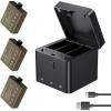 imageAKASO 3 x 1050mAh Rechargeable Action Camera Battery with 3Channel Charger Compatible EK7000Brave 4EK7000 Pro Data Transfer with Micro SD Storage Slots